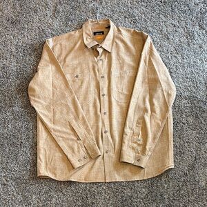 Orvis Men's Tan Casual Button Down Shirt